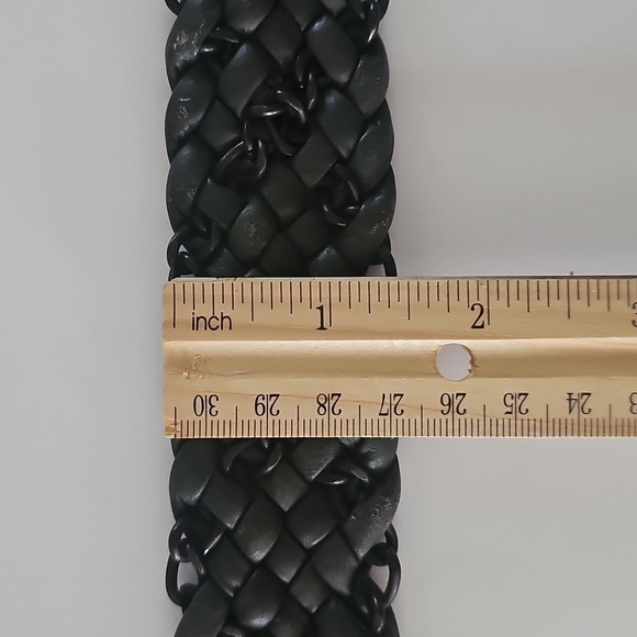 Be&D Soft Woven Leather Belt with Integrated Metal Chain Size L main image 6